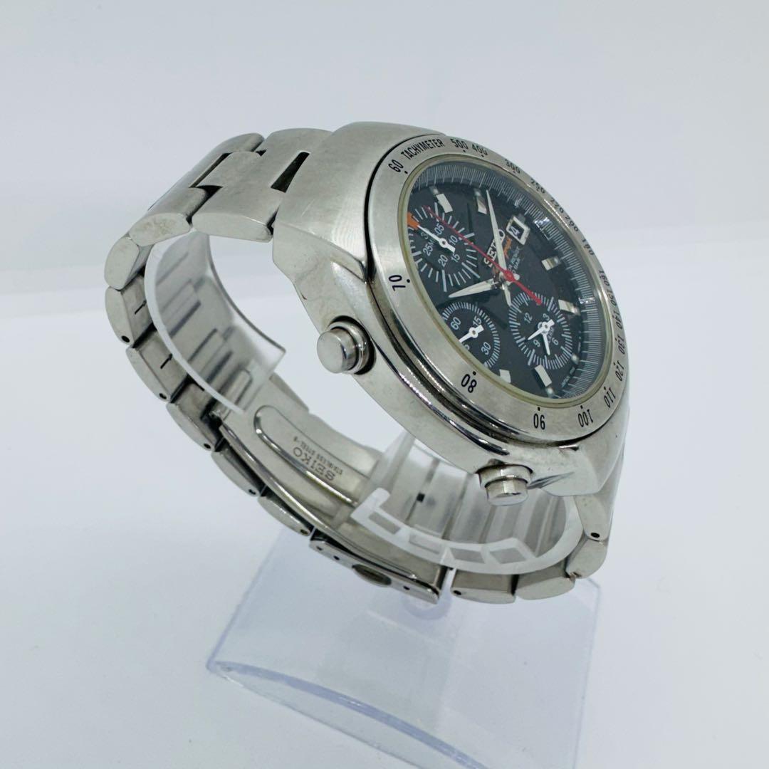 ✨SEIKO✨セイコー✨7T32-6L70✨デイト✨ブラック文字盤✨腕時計✨