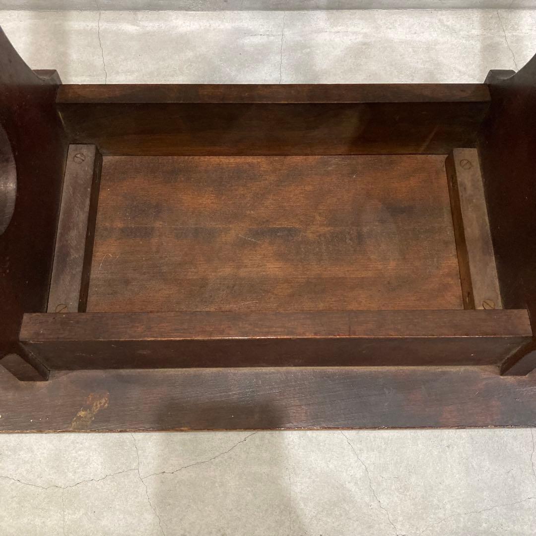 古いピアノ椅子 オルガン椅子 スツール チェア 木製 透かし彫り レトロ