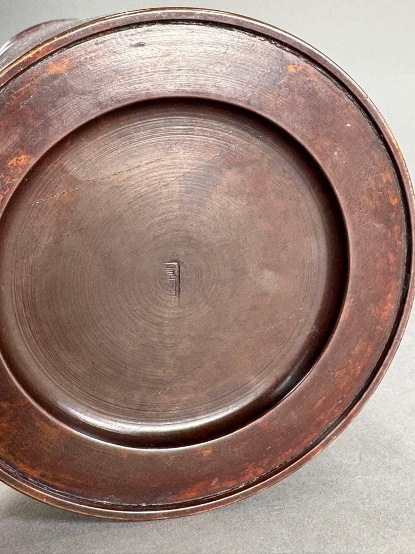 いけばな　池坊　銅鋳　唐銅花器　古流　未生流　龍生派　花瓶　花器高さ45.7cm