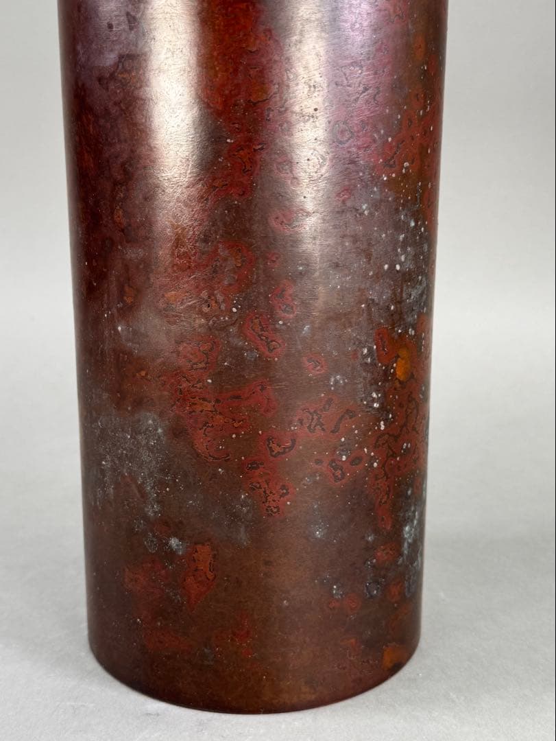 いけばな　池坊　銅鋳　唐銅花器　古流　未生流　龍生派　花瓶　花器高さ45.7cm