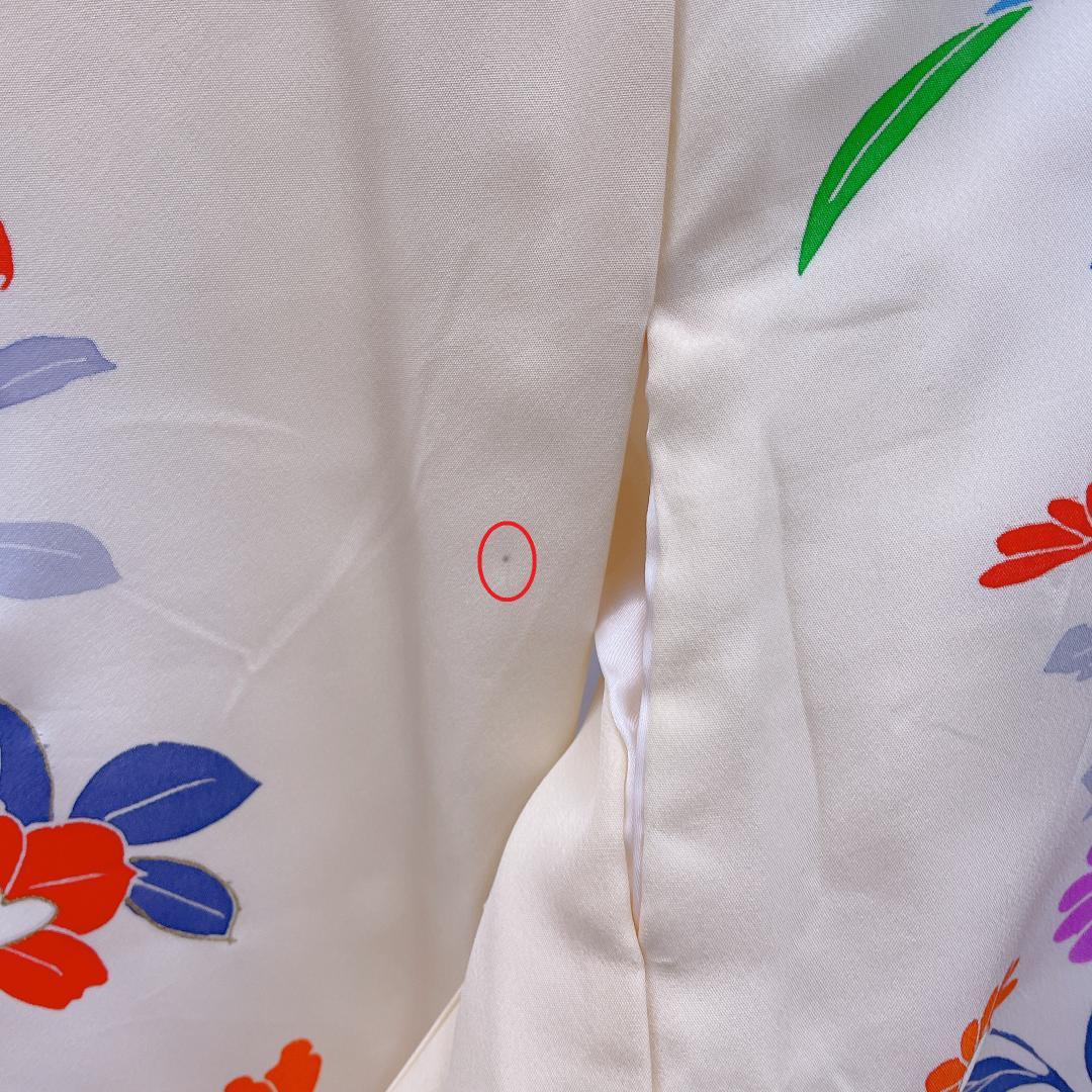 ★3962★ 子供着物 一つ身 単品 女の子 七五三 3才 朱色 花柄