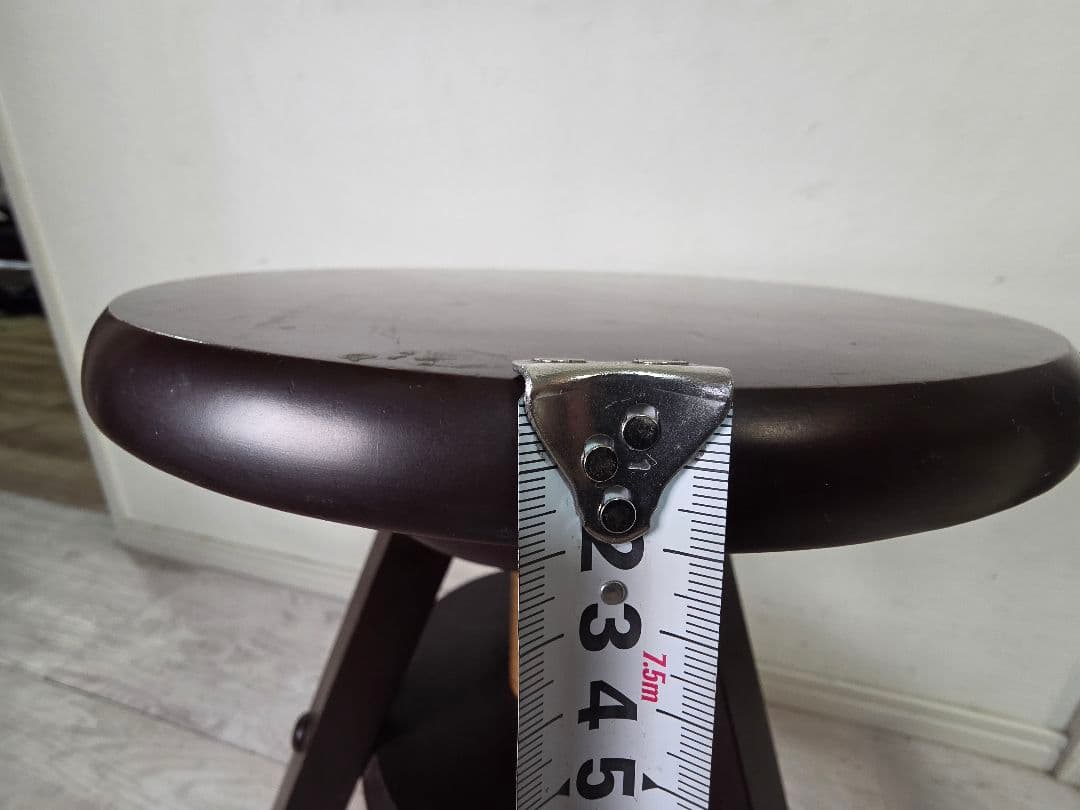 ダークブラウン 木製スツール 高さ59cm