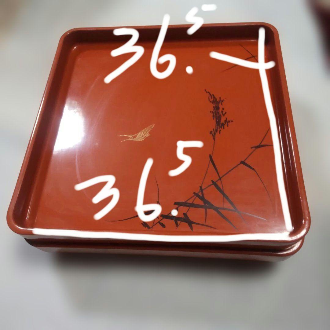 朱塗りの会席膳 10人前 箱あり