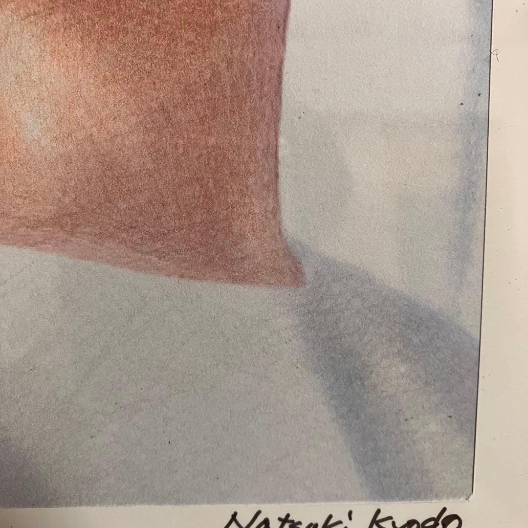 女優画29 額装品　額縁寸法32.7cm×24.0cm　カラー着色　定款付