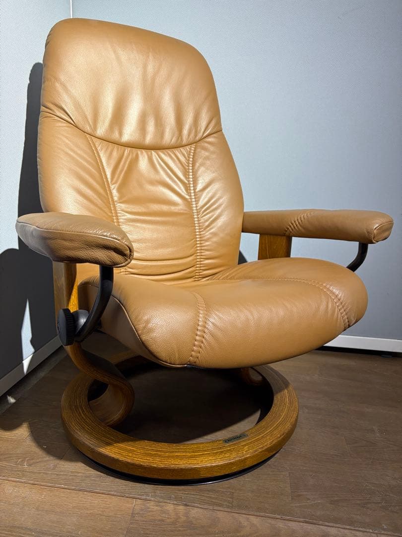 本革　EKORNES エコーネス ストレスレスチェア オットマン付