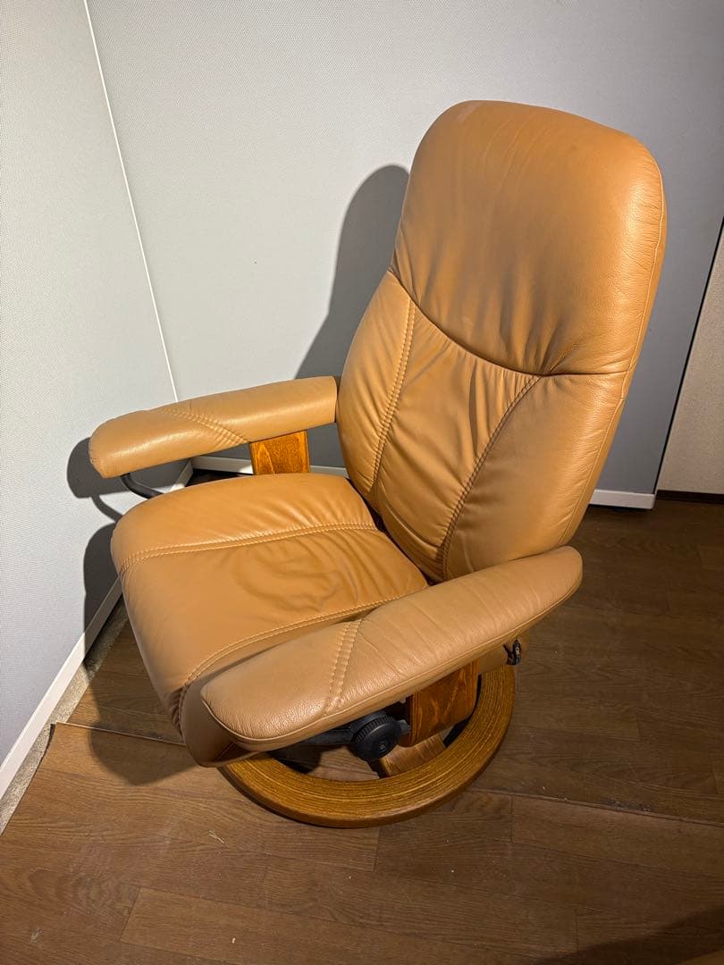 本革　EKORNES エコーネス ストレスレスチェア オットマン付