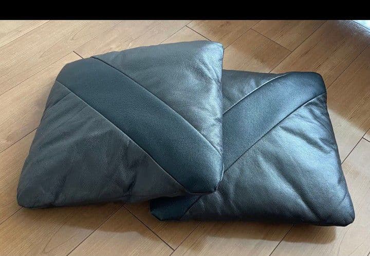 L字型　コーナーソファー　（本革/クッション付）