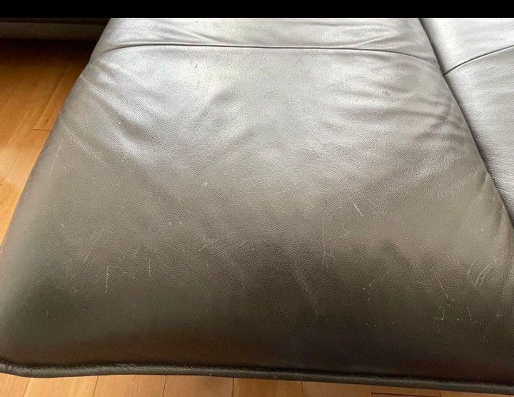 L字型　コーナーソファー　（本革/クッション付）