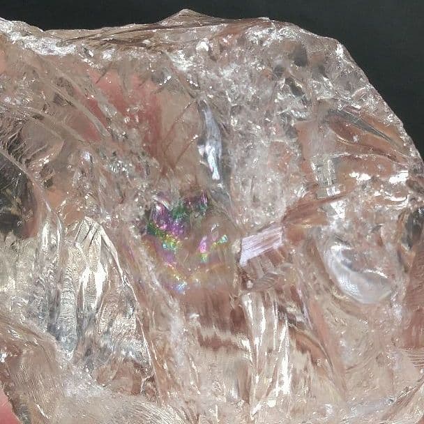 最終値下げ 銑-⑰【高透明 かっこみ水晶 】レインボー 90✖️74✖️64㍉