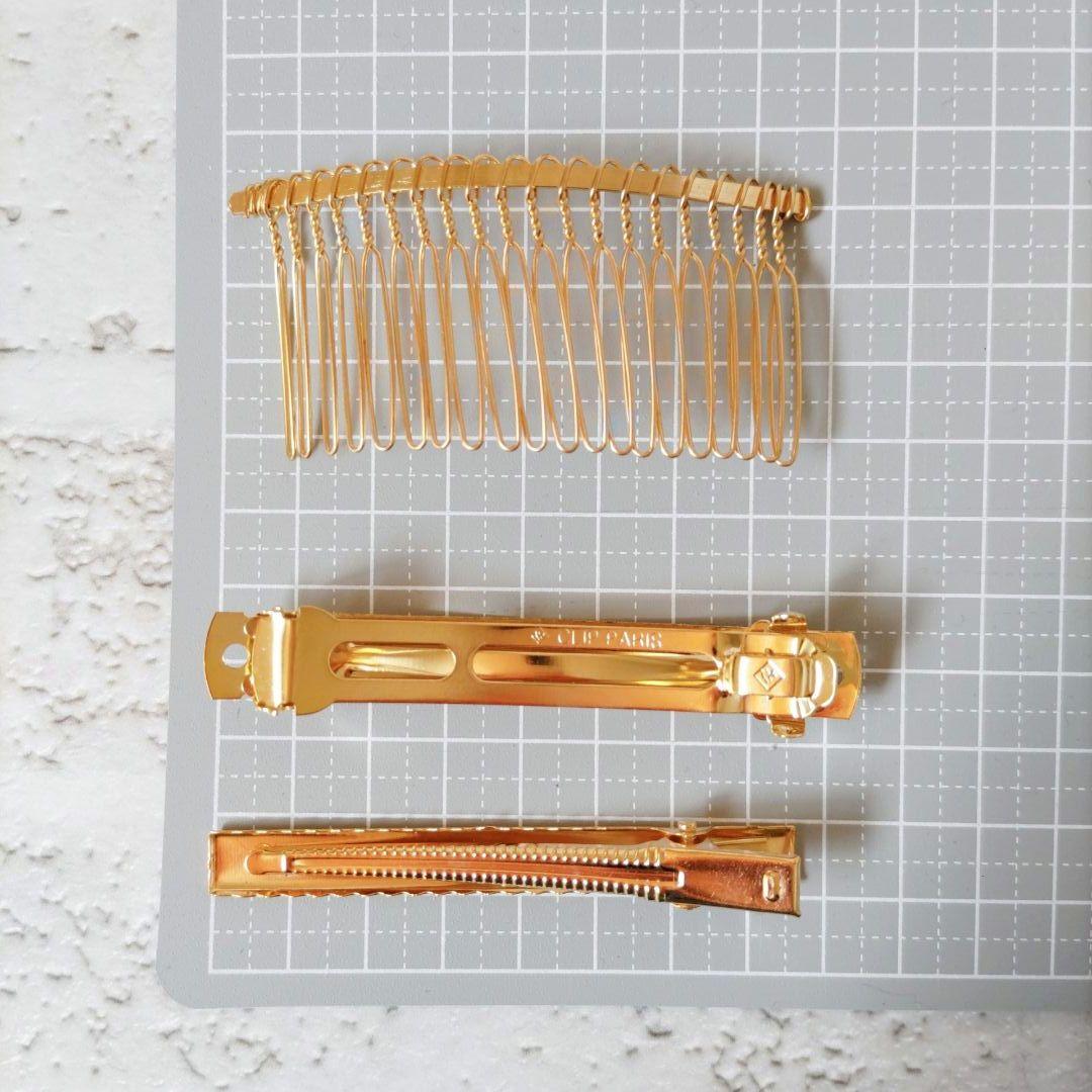 No.223 フユノフジサン 髪飾り 水引 バレッタ コーム ヘアクリップ