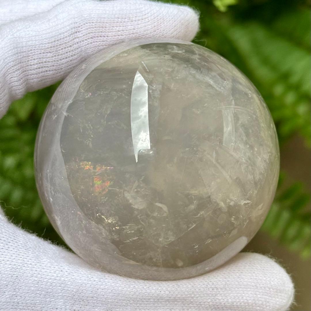 ブルーローズクォーツ　グレー　スフィア　53mm マダガスカル産　天然石