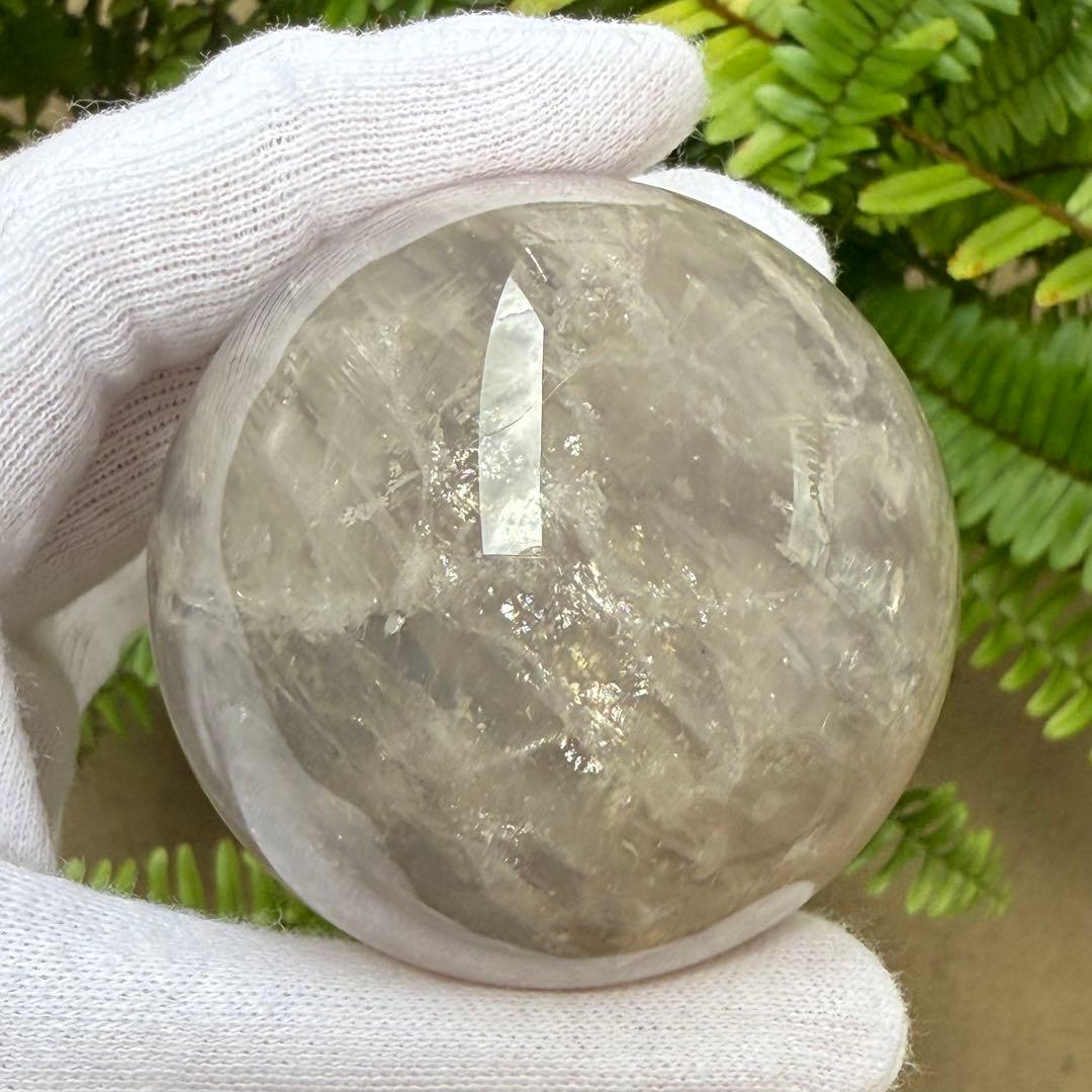 ブルーローズクォーツ　グレー　スフィア　53mm マダガスカル産　天然石