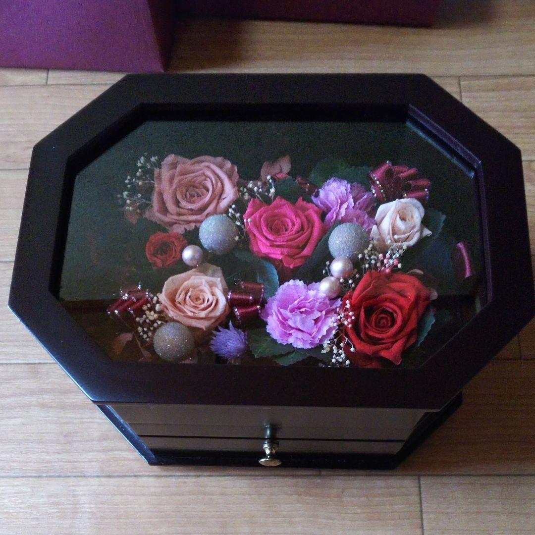 【早い者勝ち!】ブリザードフラワーオルゴールフラワーボックス