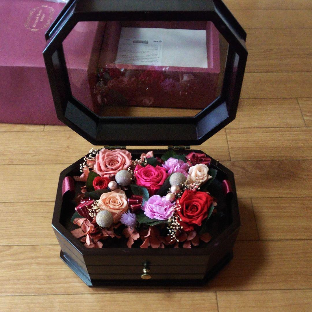 【早い者勝ち!】ブリザードフラワーオルゴールフラワーボックス