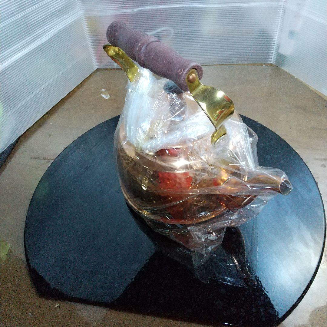 銅製やかん 木製ハンドル