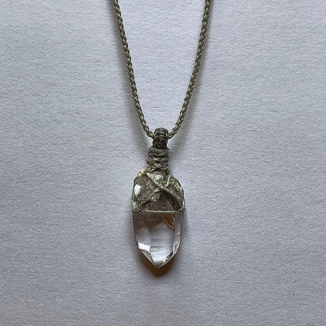 ヒマラヤ水晶 ガネッシュヒマール ＊ マクラメペンダント ネックレス 37