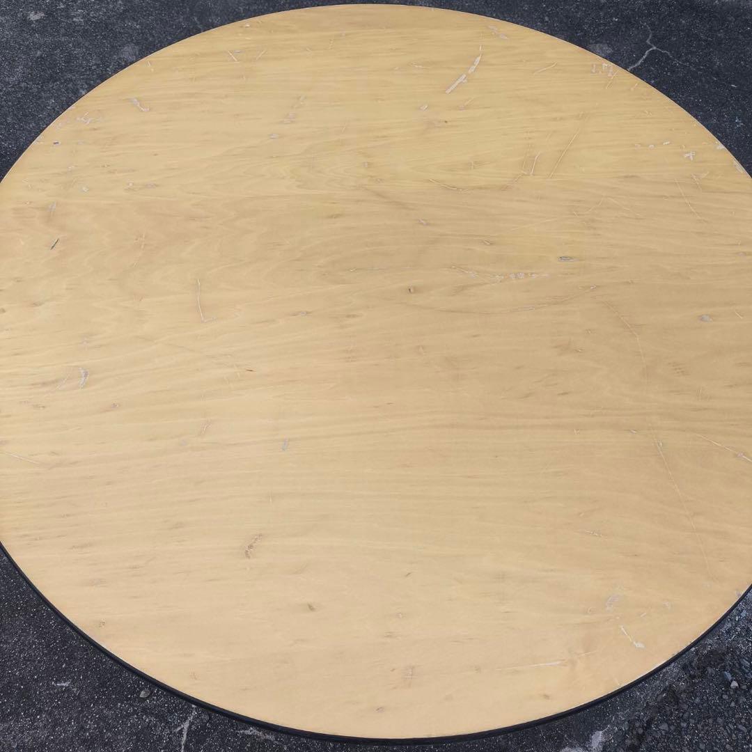 円形 ミーティングテーブル 折りたたみ会議机 サイズ約900×900×700mm