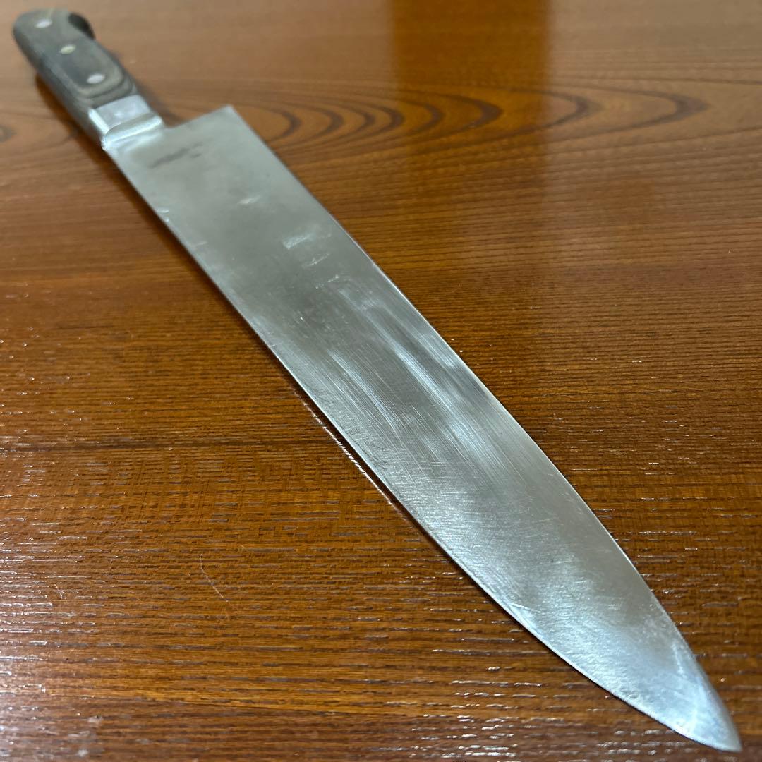 牛刀包丁 兼松作 全長40,5cm刃27cm重約255g厚約2mm ★送料無料