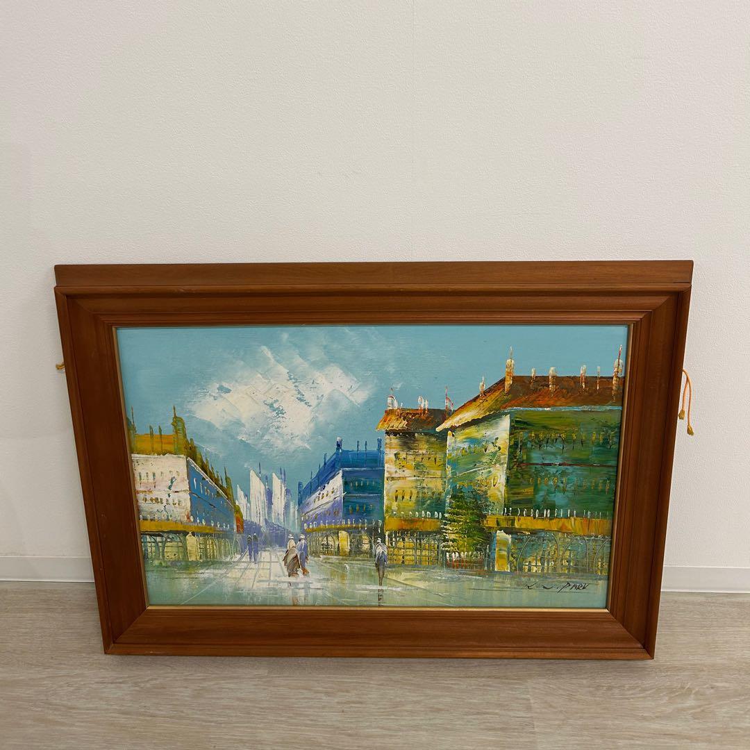 油絵 K.W.PARK 絵画 額付き 油彩