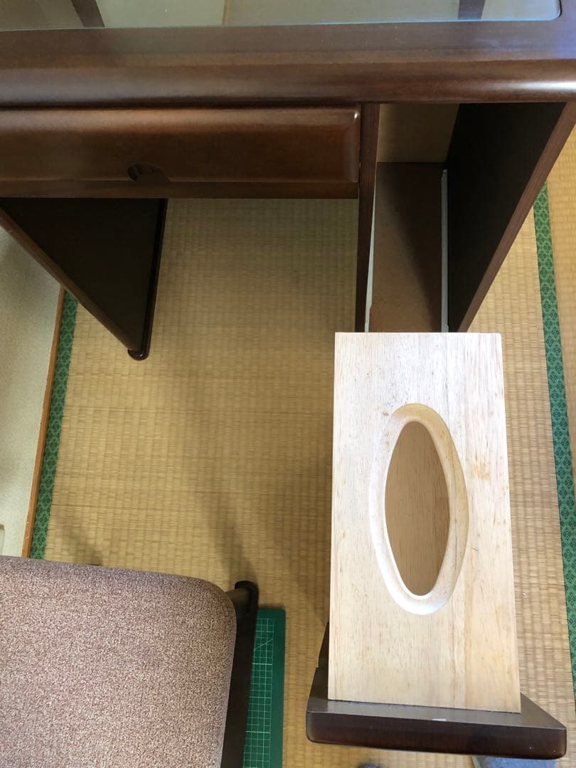 【最終お値下げ】鏡台　昭和レトロ （カバーはゴブラン織）婚礼家具