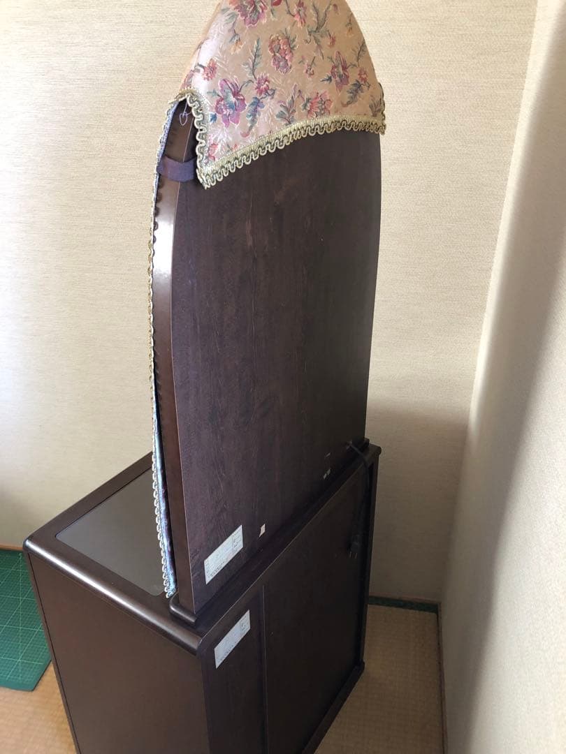 【最終お値下げ】鏡台　昭和レトロ （カバーはゴブラン織）婚礼家具