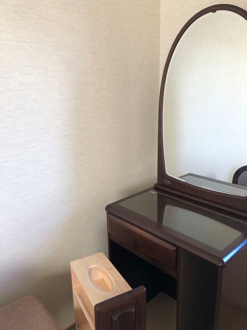 【最終お値下げ】鏡台　昭和レトロ （カバーはゴブラン織）婚礼家具