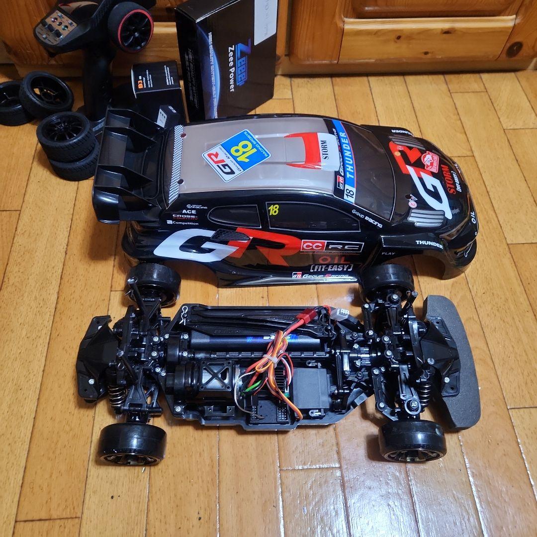 タミヤ ドリフト ラジコン フルセット　TT02 黒　ラリー　ボディ　　tt01