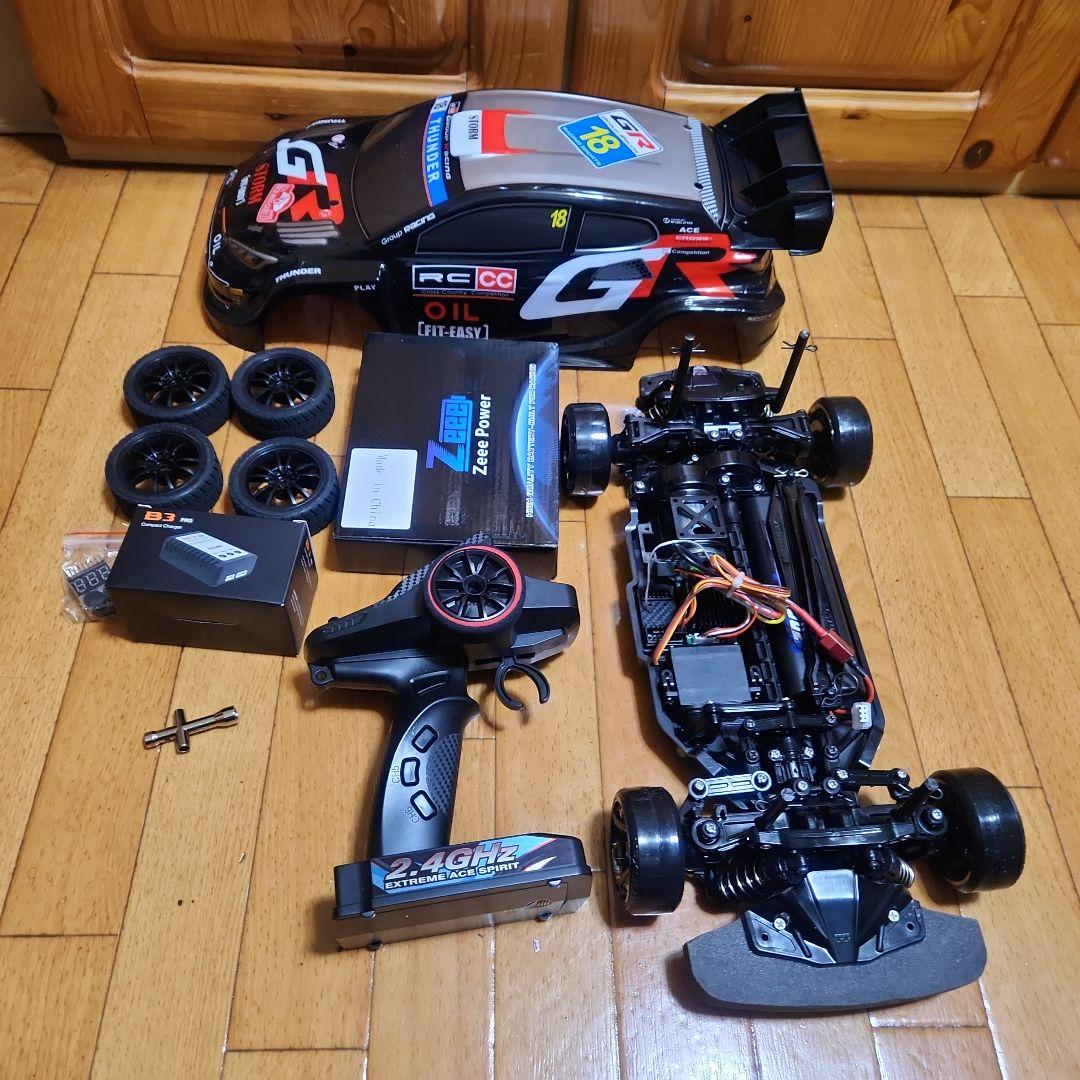 タミヤ ドリフト ラジコン フルセット　TT02 黒　ラリー　ボディ　　tt01