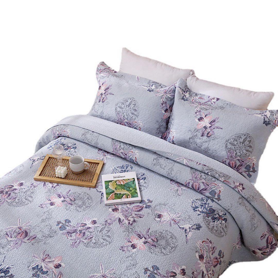 キルトベッドカバー3点セット綿マルチカバー キルティング 715