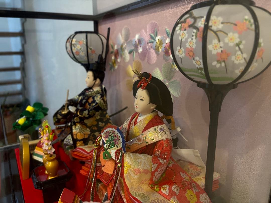 【早い者勝ち】雛人形 ★花盛・親王アクリルケース飾り/CD付き！