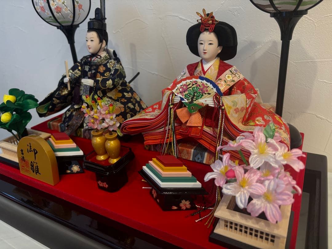 【早い者勝ち】雛人形 ★花盛・親王アクリルケース飾り/CD付き！