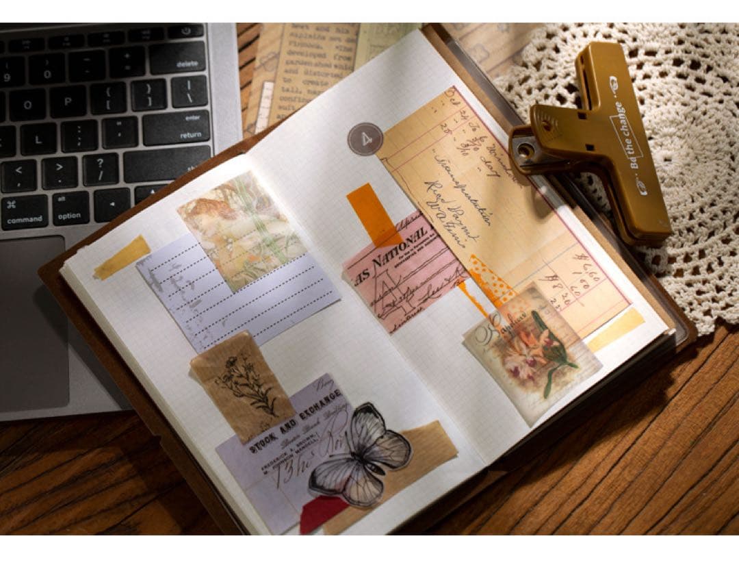 新品未使用コラージュ素材紙モノ大量お裾分けステッカー まとめ売り