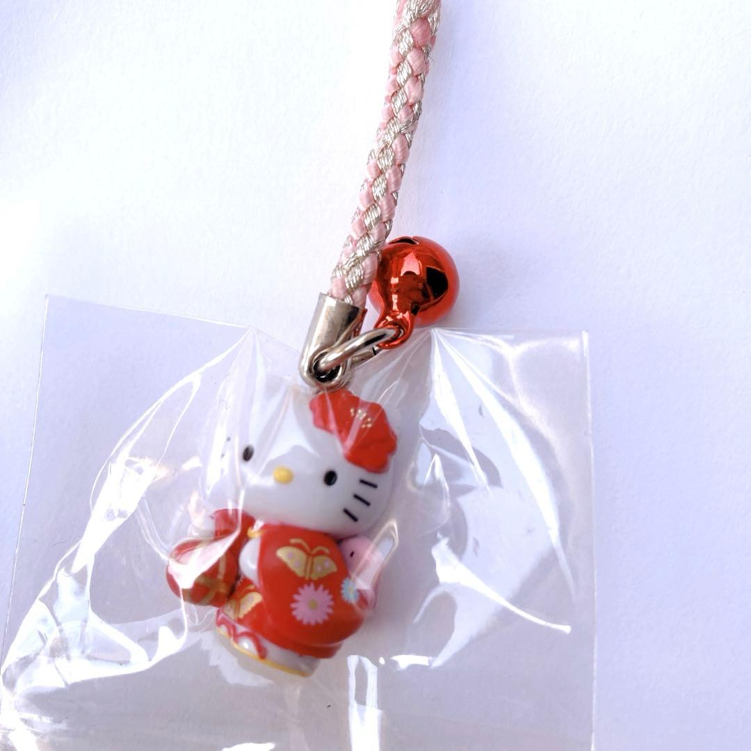 未使用 ご当地キティ 金沢限定 加賀友禅 和服 着物 ハローキティ 根付