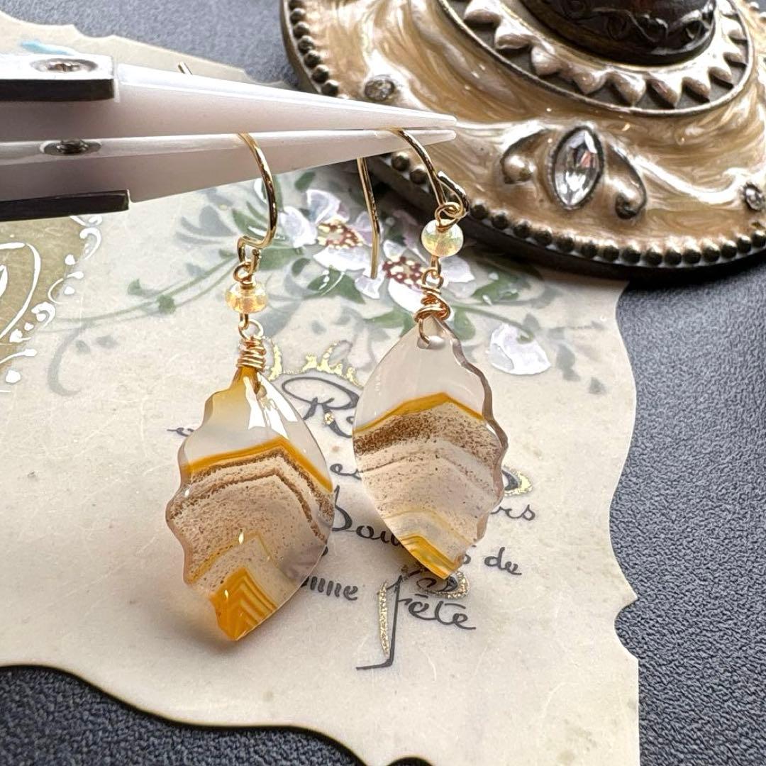 《＊＊COCO＊＊様》カーネリアンアゲートカービング①＆フォッシルコーラル