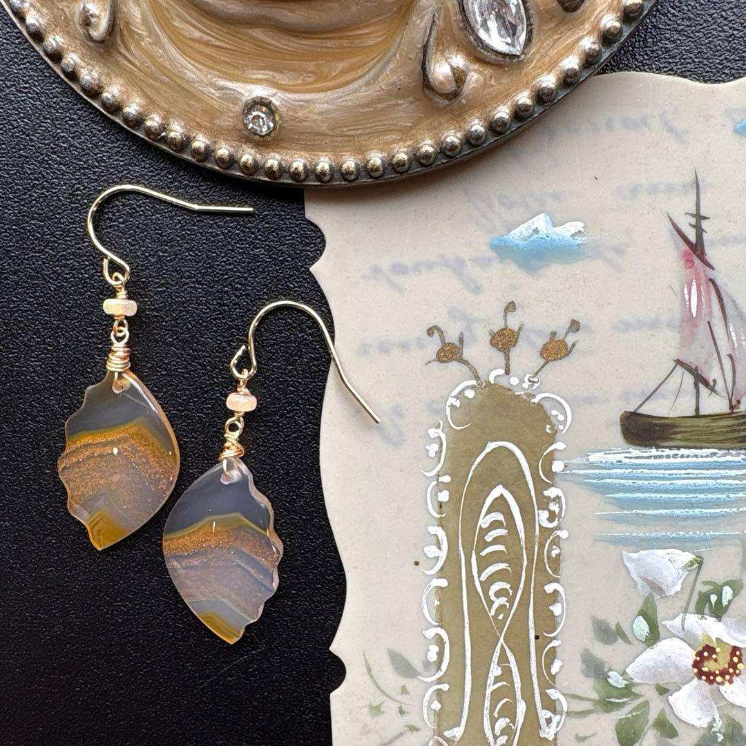 《＊＊COCO＊＊様》カーネリアンアゲートカービング①＆フォッシルコーラル