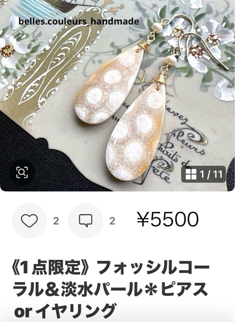 《＊＊COCO＊＊様》カーネリアンアゲートカービング①＆フォッシルコーラル