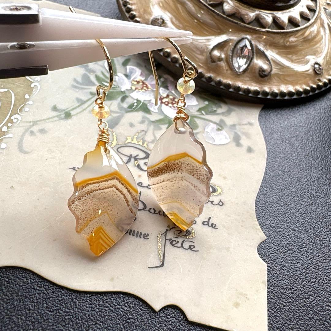 《＊＊COCO＊＊様》カーネリアンアゲートカービング①＆フォッシルコーラル