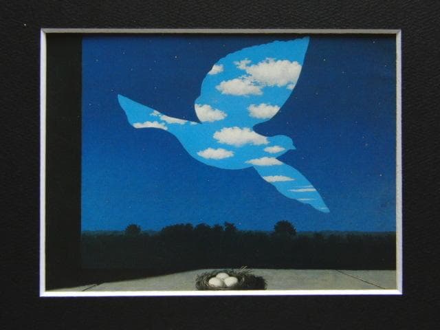 ルネ・マグリット、帰還、希少な画集より、新品高級額・額装付、状態