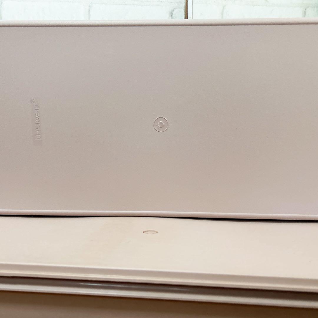 【Tupperware】ロングスーパーケース　（ピンク）2点