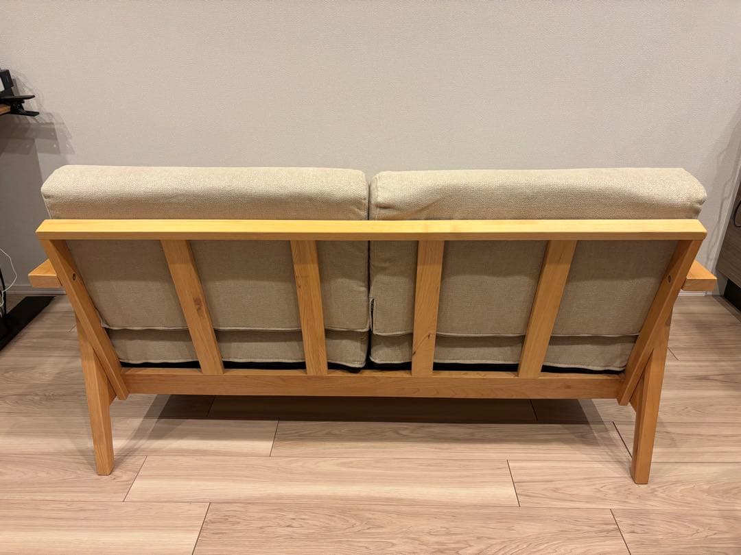 【送料込み】天然木2.5人掛けソファ 北欧デザイン