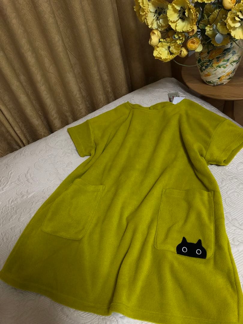 新品未使用　マタノアツコ　エプロン　チュニック　暖か　フリース　ルームウェア