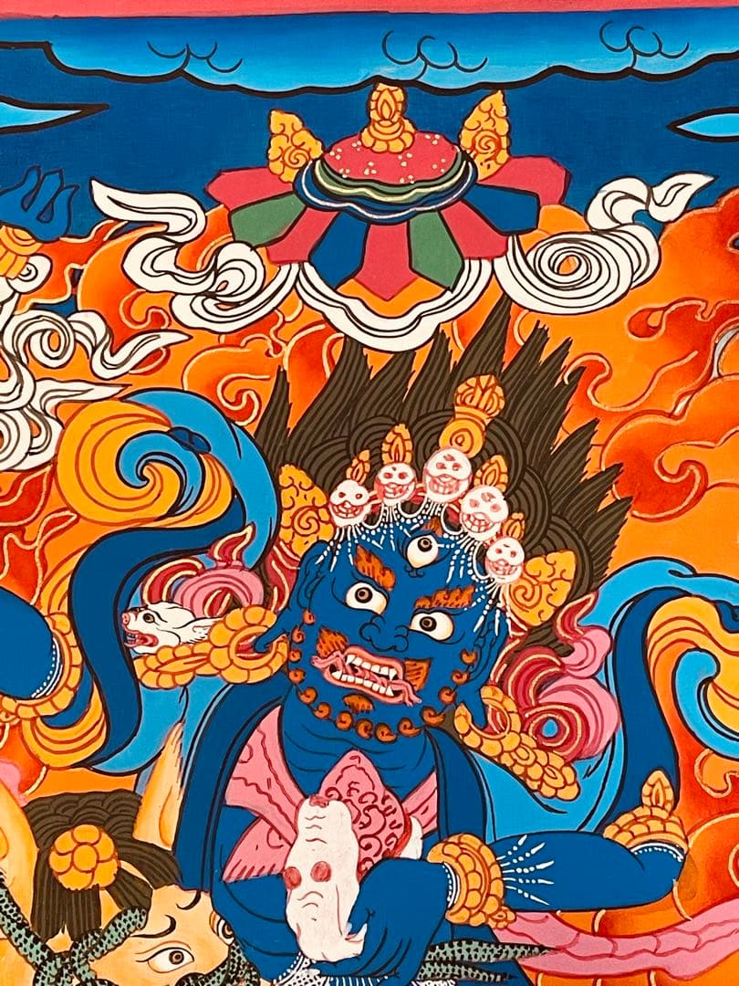 パルデン・ラモ Palden Lhamo 肉筆画 タンカ 曼荼羅 手描き 新品