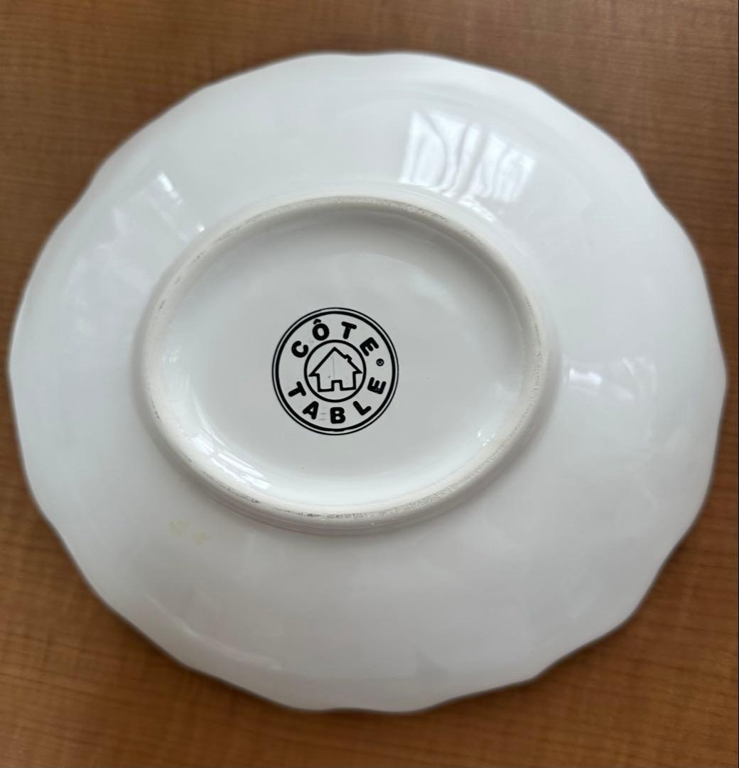 フランス製サラグレースCOTE TABLEコテターブルパスタ皿4枚セット