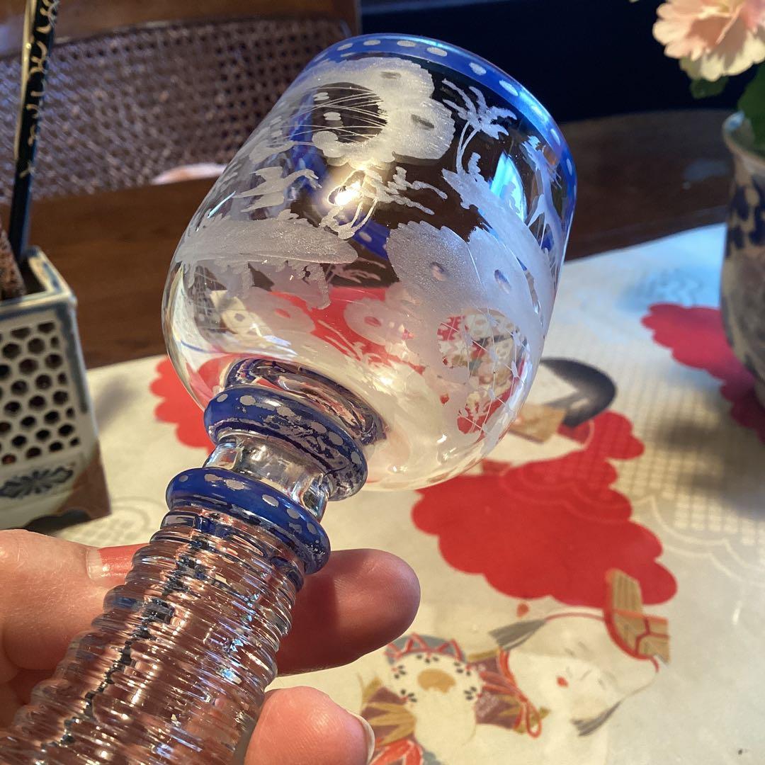 ￼￼ A1049 アンティーク和ガラス　日本の工芸ガラス　グラディエール￼