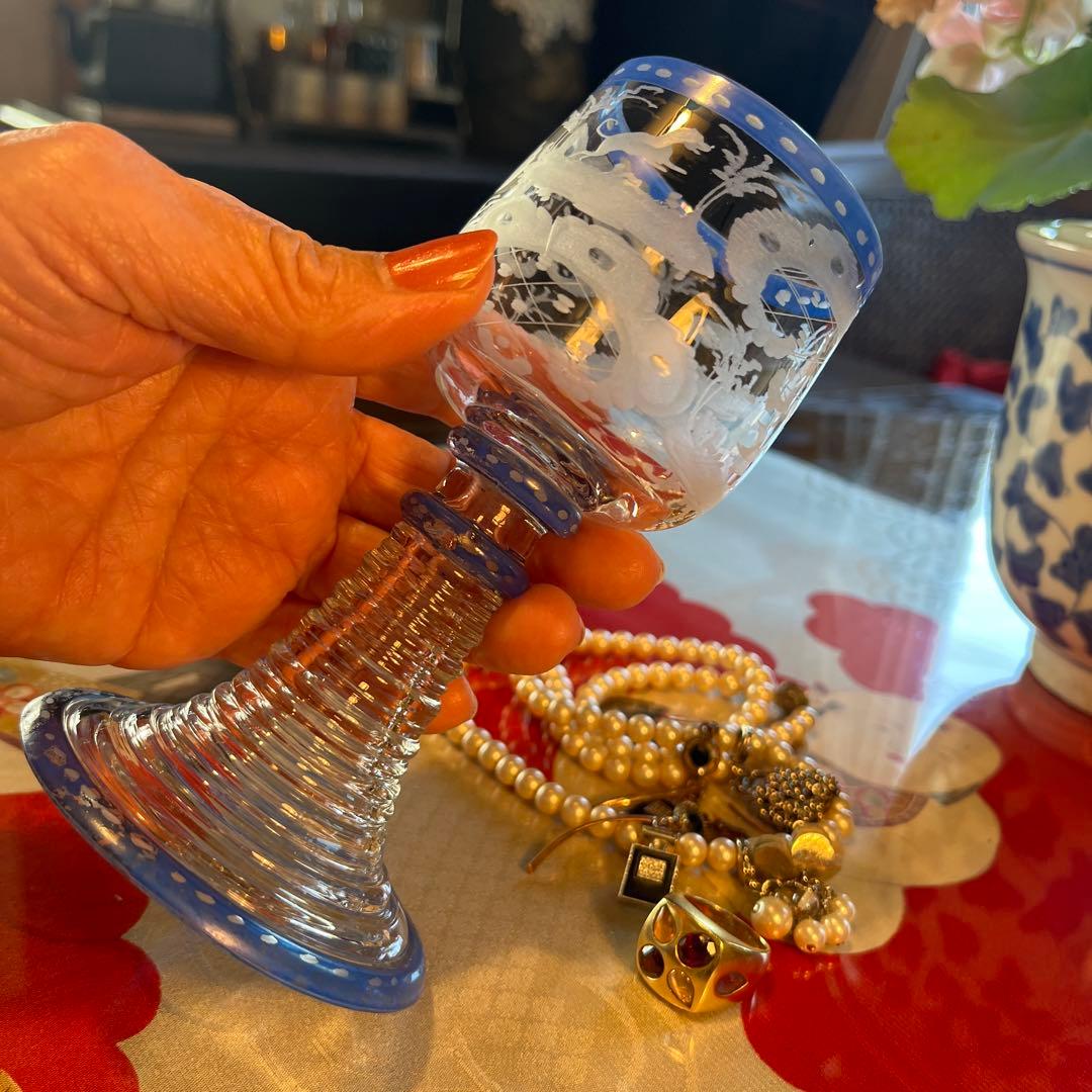 ￼￼ A1049 アンティーク和ガラス　日本の工芸ガラス　グラディエール￼