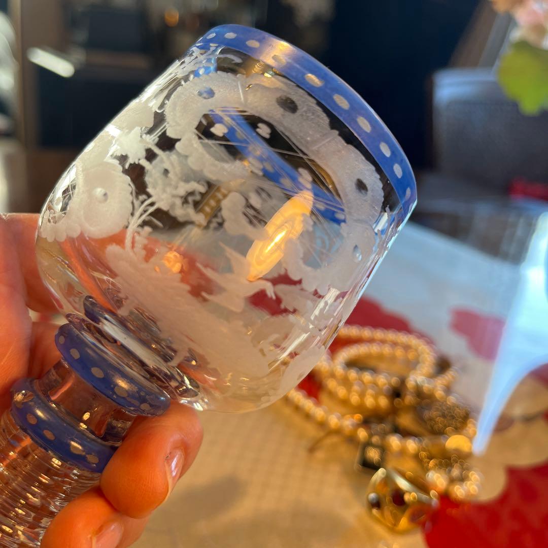 ￼￼ A1049 アンティーク和ガラス　日本の工芸ガラス　グラディエール￼