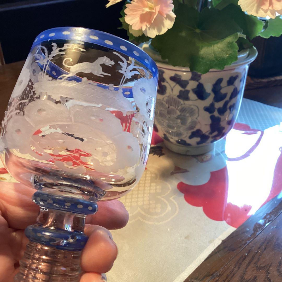 ￼￼ A1049 アンティーク和ガラス　日本の工芸ガラス　グラディエール￼