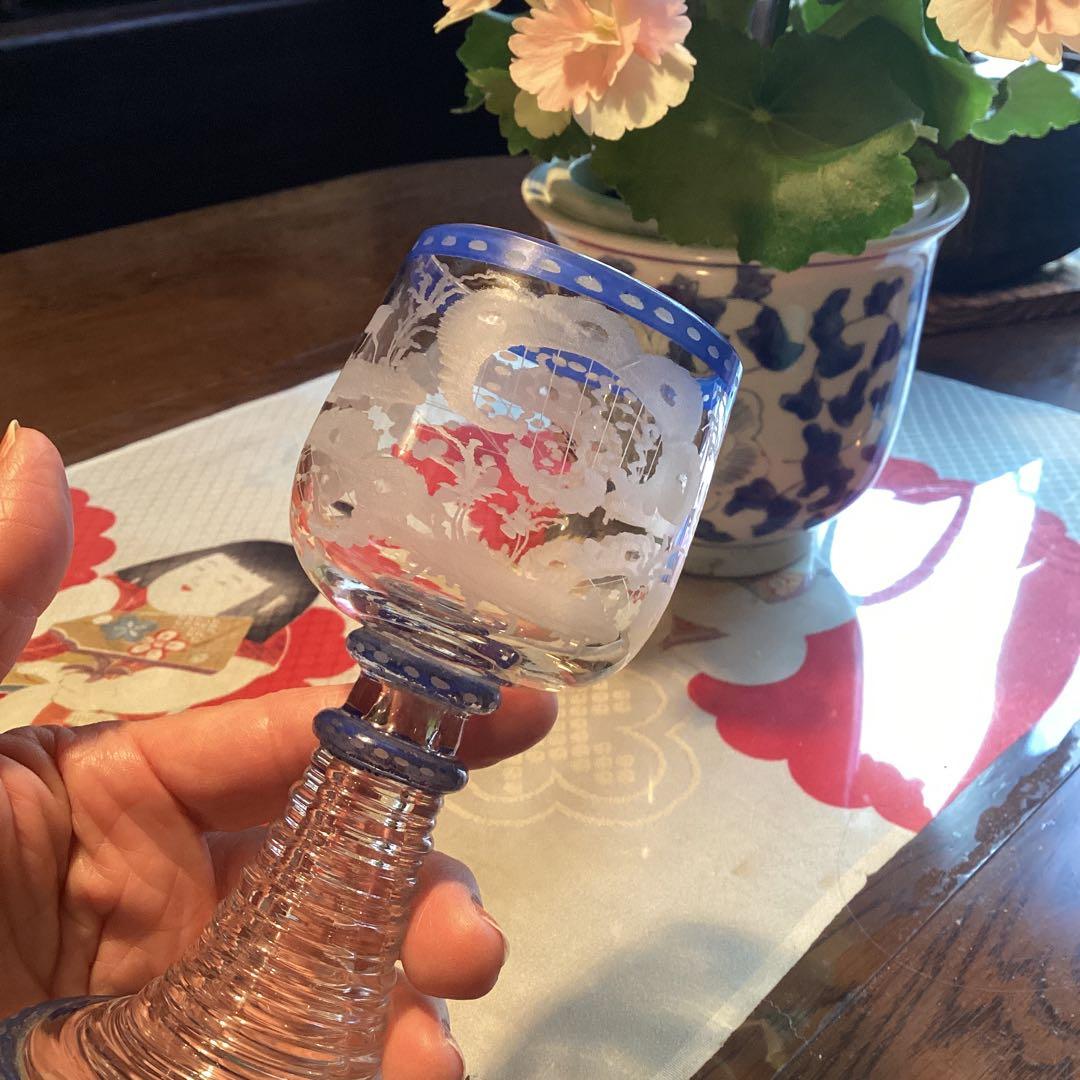 ￼￼ A1049 アンティーク和ガラス　日本の工芸ガラス　グラディエール￼