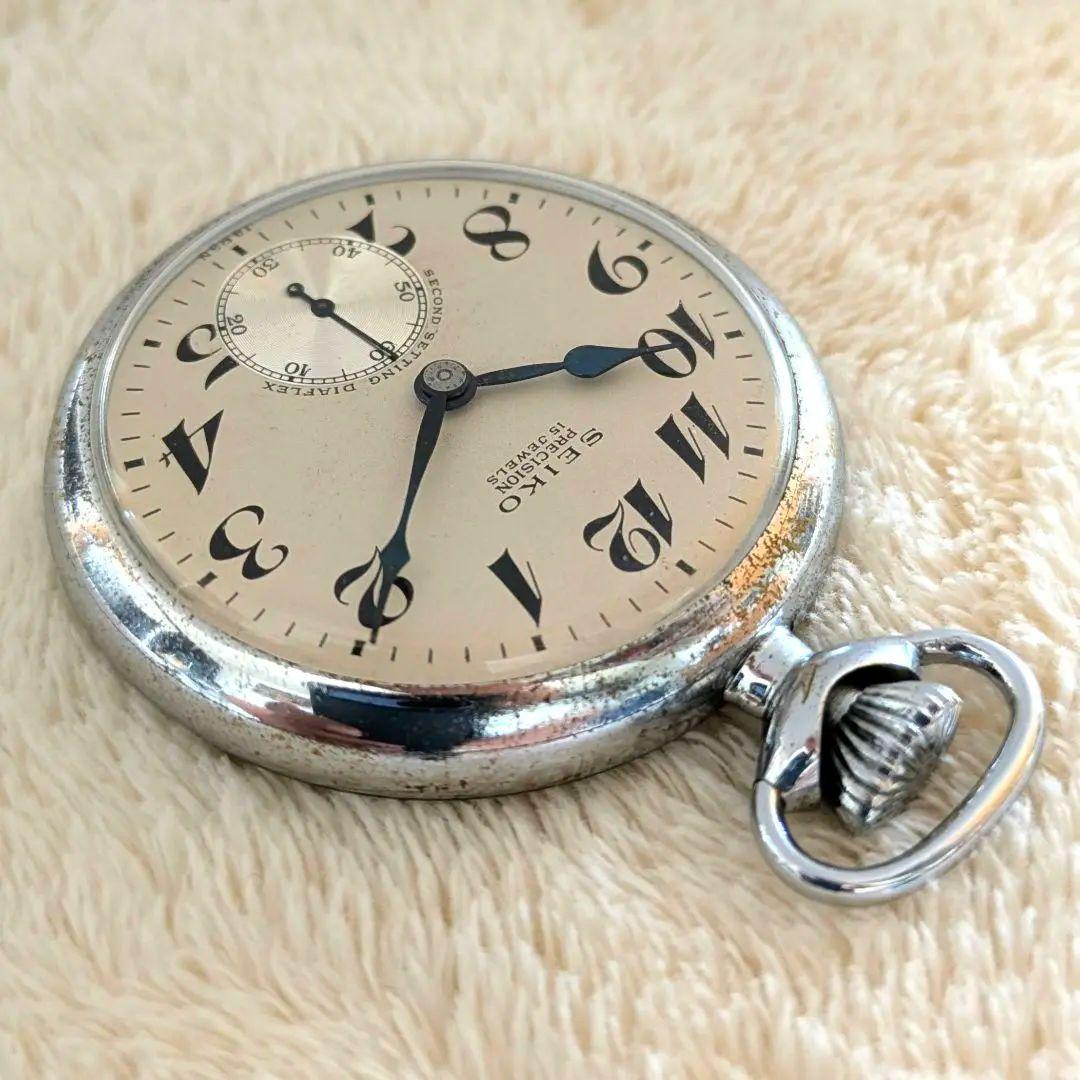 鉄道時計 SEIKO機械式懐中時計 阪急(阪急電鉄)阪急社紋 (正常稼動品)