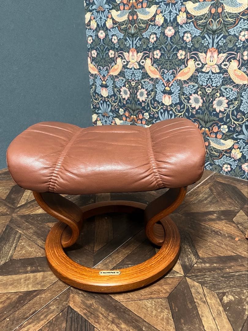 りき＊エコーネス 　オットマン フットスツール 本革 ストレスレス